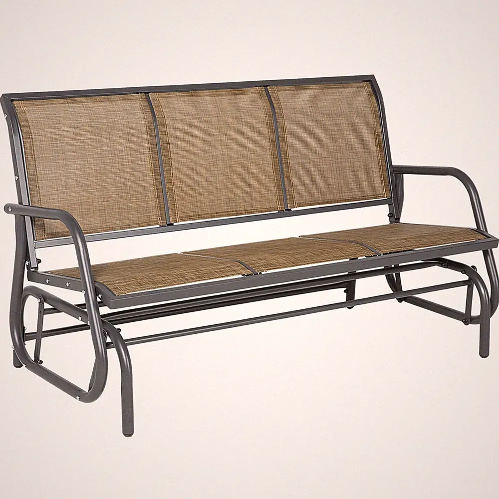 3-Person Outdoor Patio Glider Bench Porch Garden Backyard Swing Rocking Chair
