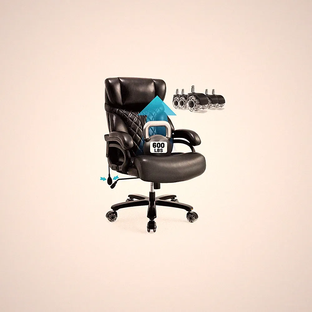 600LBS Executive Home Office Desk Chair - Big and Tall High Back