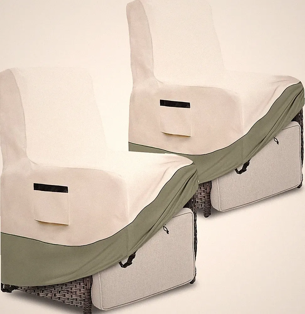 Durable Waterproof Recliner Chair Covers - 2 Pack for All Weather Protection