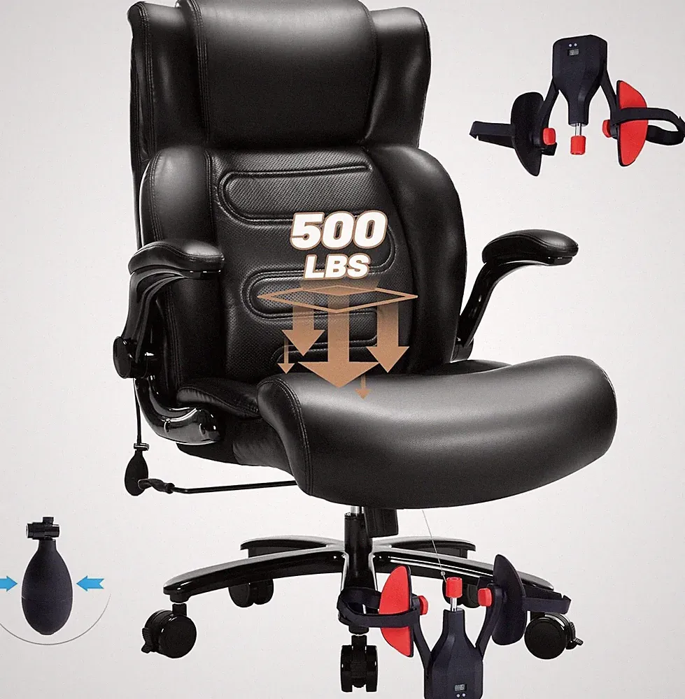 Executive Desk Chair with Thigh Exerciser, Big and Tall Office Chair