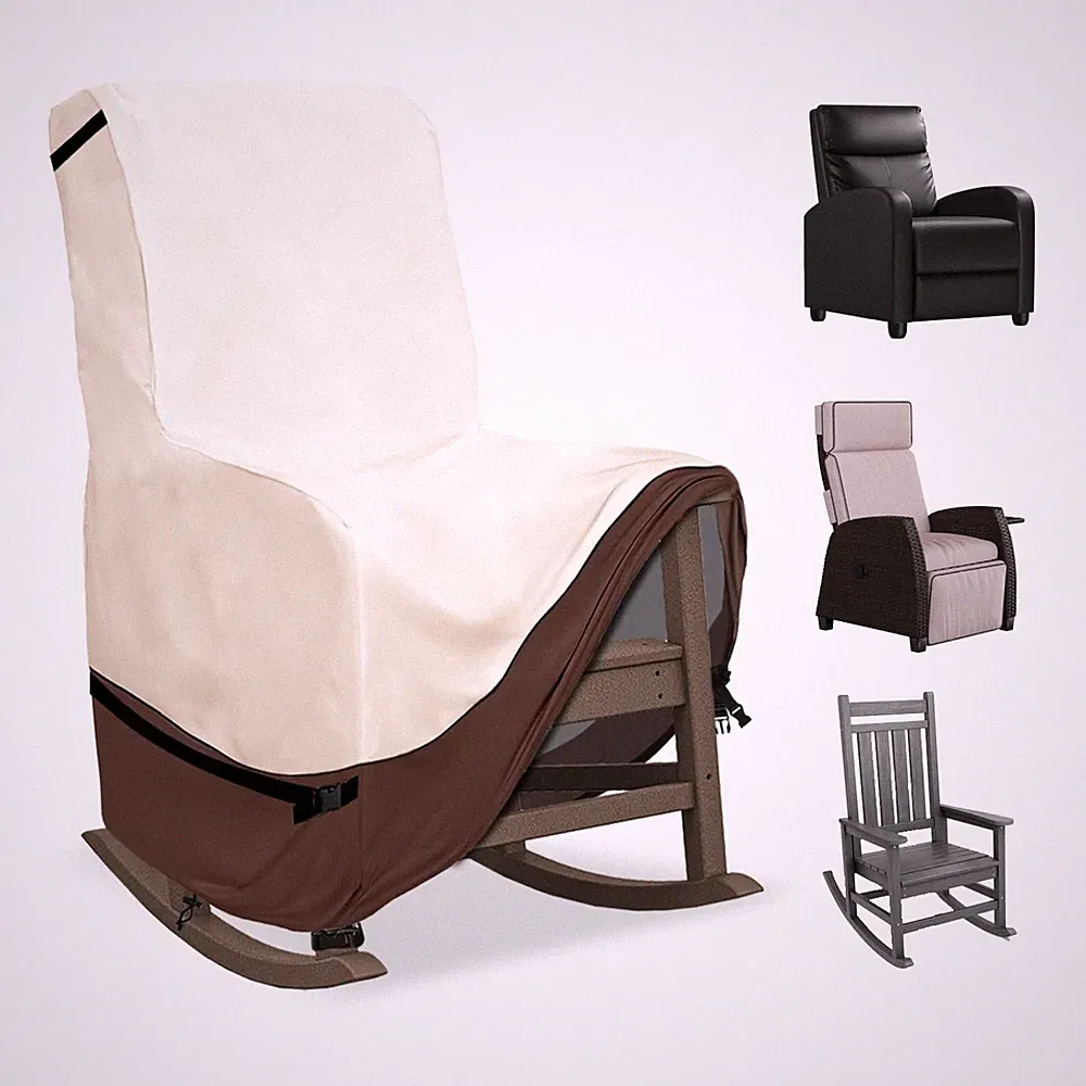 Outdoor Rocking Chair Covers,600D Heavy Duty Waterproof Outdoor Chair Covers,...